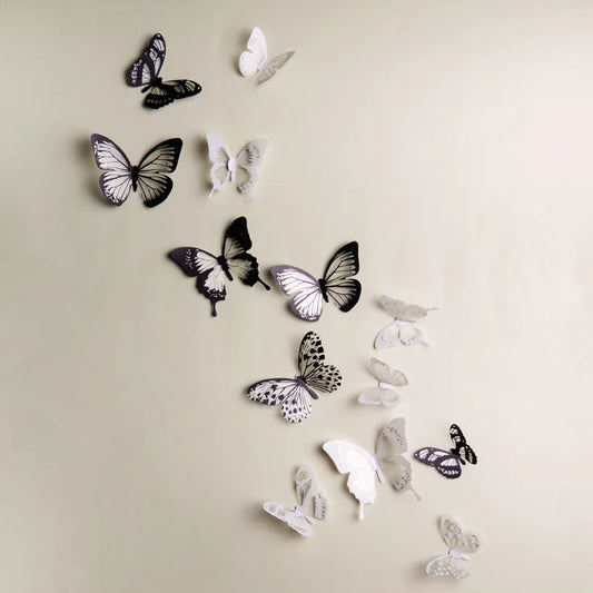 Purilite Select 18Pcs 3D Crystal Butterfly Wall Stickers