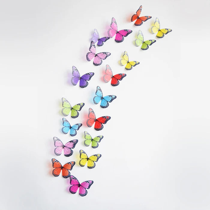 Purilite Select 18Pcs 3D Crystal Butterfly Wall Stickers