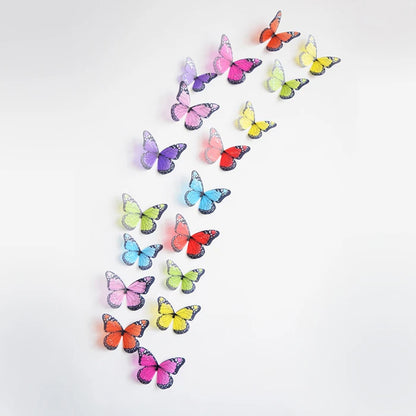 Purilite Select 18Pcs 3D Crystal Butterfly Wall Stickers