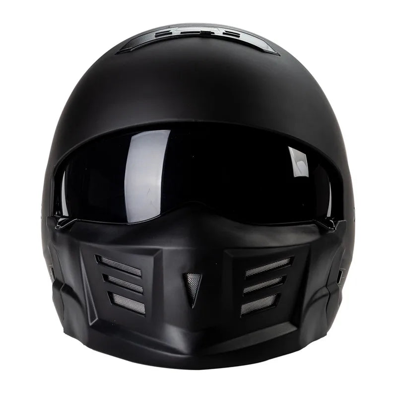 Purilite Select Exo Combat Motorcycle Helmet | DOT Approved Safety Helmet | Full Face Riding Helmet | Removable Lining | Detachable Chin Guard