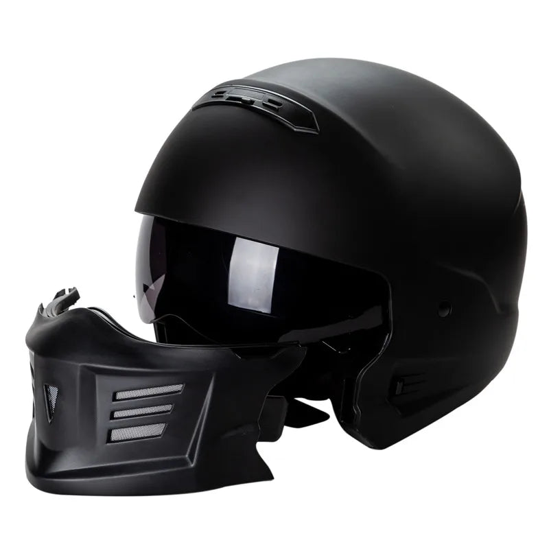 Purilite Select Exo Combat Motorcycle Helmet | DOT Approved Safety Helmet | Full Face Riding Helmet | Removable Lining | Detachable Chin Guard