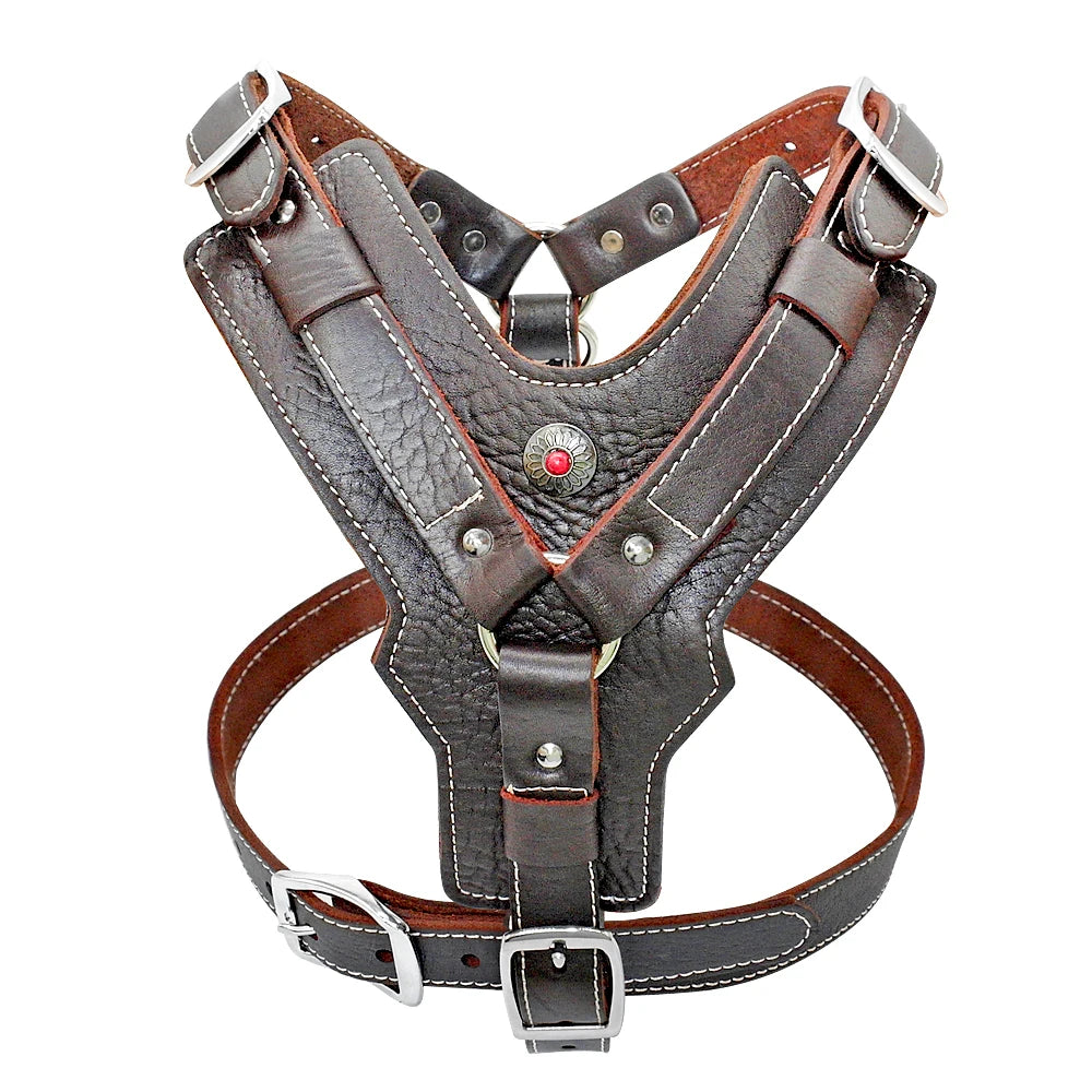 Purilite Select Durable Leather Dog Harness