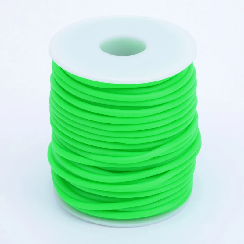 Purilite Select Hollow Rubber Cord Roll 2mm 3mm 4mm | Flexible Tubular Craft Cord for DIY Jewelry Making