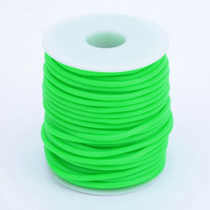 Purilite Select Hollow Rubber Cord Roll 2mm 3mm 4mm | Flexible Tubular Craft Cord for DIY Jewelry Making