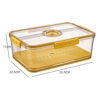 Purilite Select 1PCS Timekeeping Kitchen Fridge Organizer Storage Box | Thickened Food Pantry Drawer Container | Refrigerator Storage Tool
