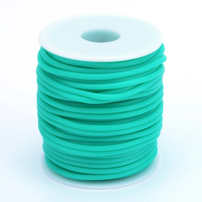 Purilite Select Hollow Rubber Cord Roll 2mm 3mm 4mm | Flexible Tubular Craft Cord for DIY Jewelry Making