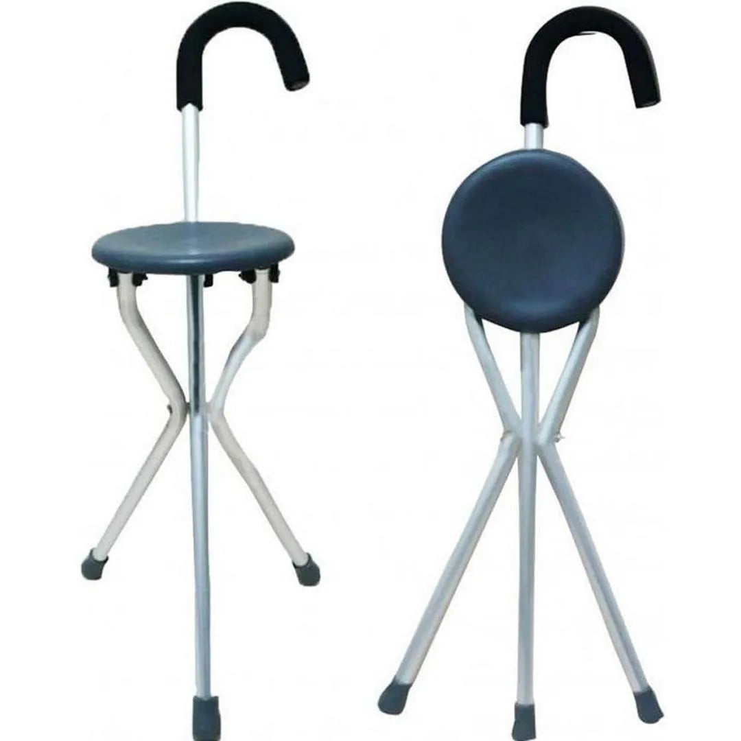 Purilite Select Traveling Stick Stool Folding Walking Cane with Seat