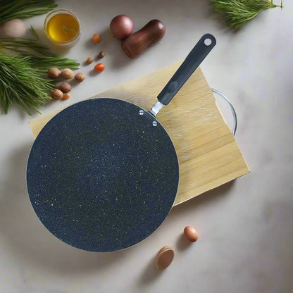 Marble Coated Tawa/Griddle/Paratha Pan Black