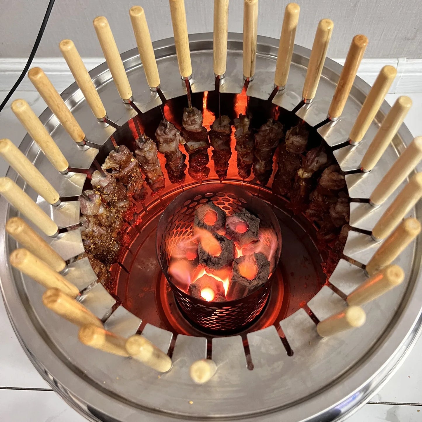 Purilite Select Smokeless Hanging BBQ Grill Stainless Steel Indoor Outdoor Charcoal Stove
