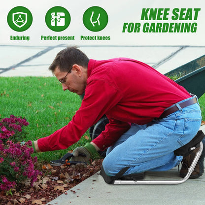 Purilite Select Garden Kneeler Seat Aluminum Alloy | Ergonomic Gardening Knee Support | Wear-Resistant Kneeling Cushion