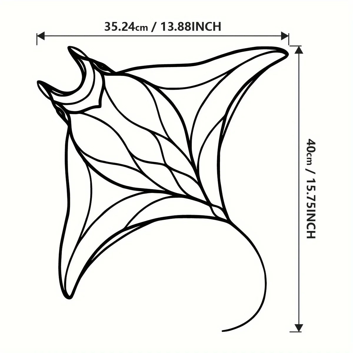 Purilite Select Manta Ray Metal Wall Art