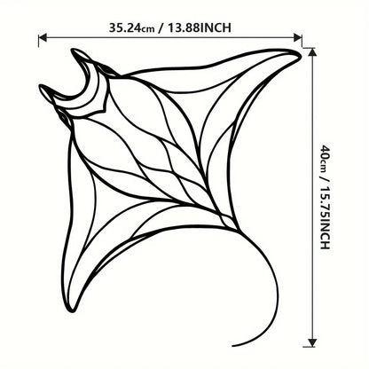 Purilite Select Manta Ray Metal Wall Art