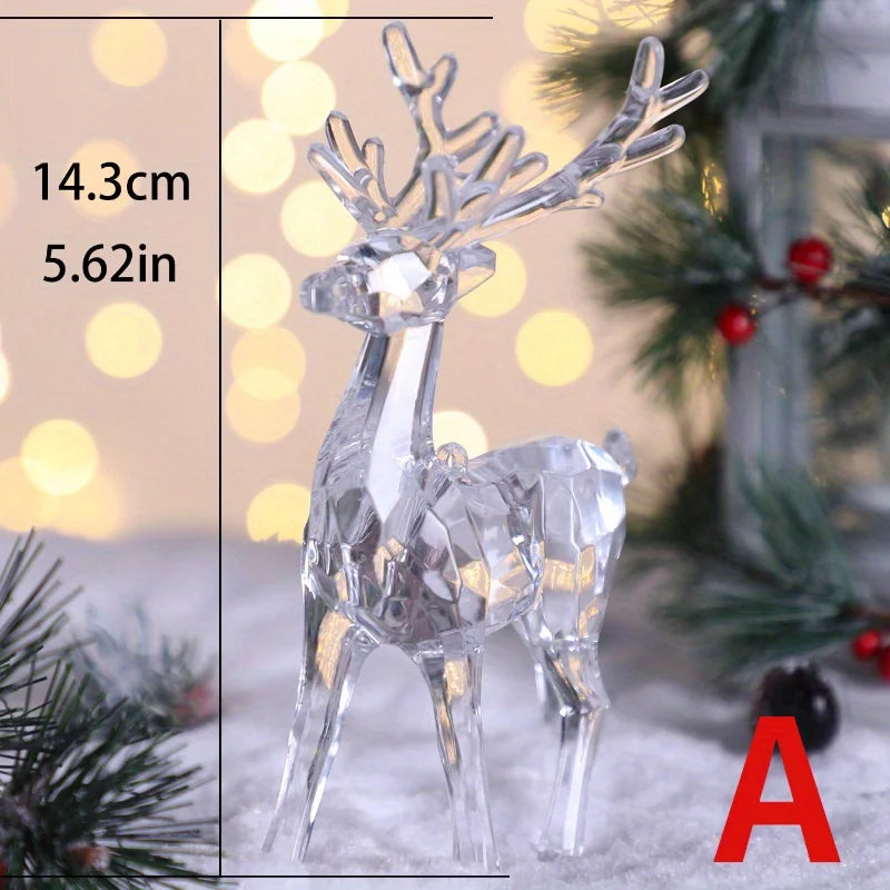Purilite Select Plastic Crystal Deer Figurines