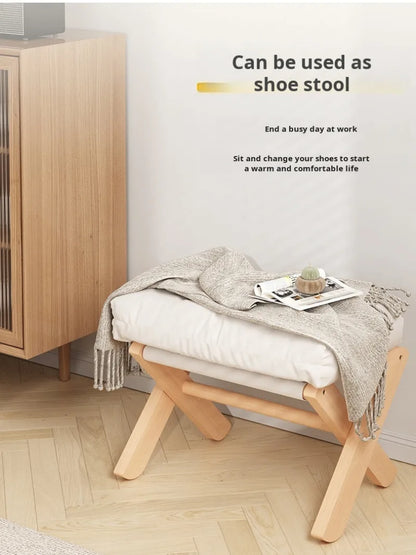 Purilite Select Wooden Footstool for Living Room