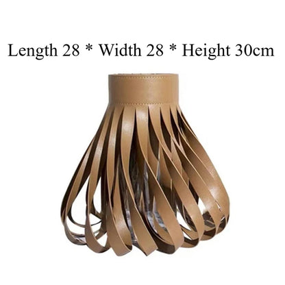 Purilite Select Luxury Aesthetic Glass & Leather Vase