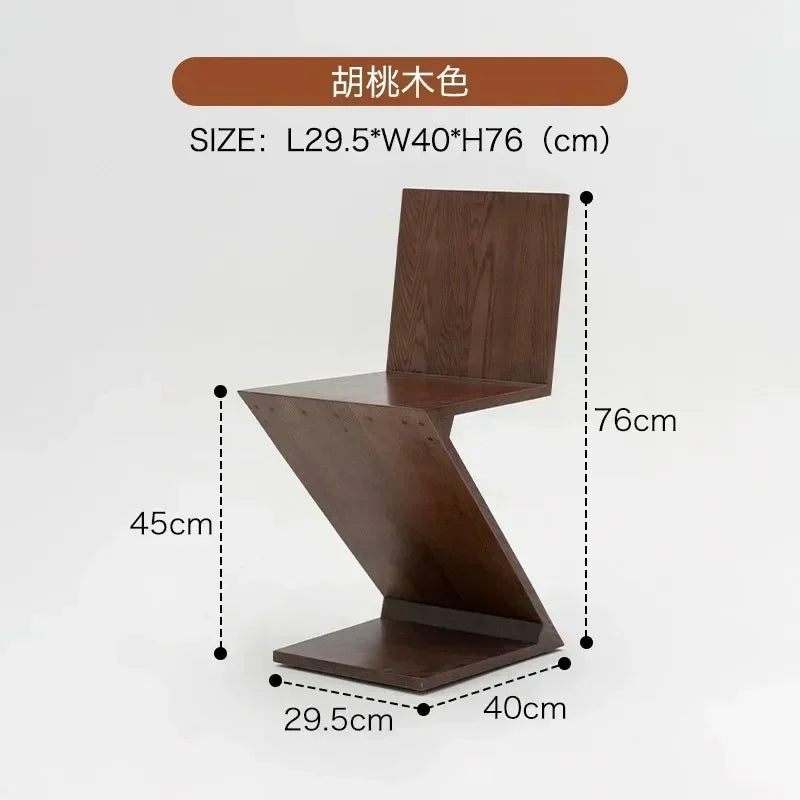 Purilite Select Solid Wood Z-Shaped Nordic Chair