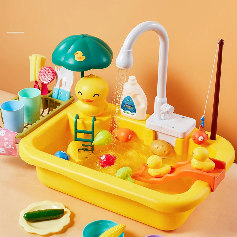 Purilite Select Kids Kitchen Sink Toy with Electric Dishwasher & Running Water