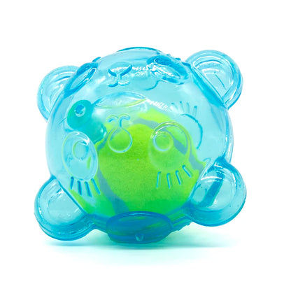 Purilite Select Dog Chew Toy Squeaky Rubber Puppy Toy with Bear Head Design for Small and Large Dogs