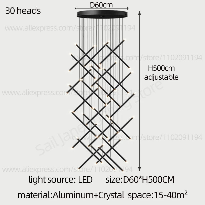 Purilite Select Nordic Style Staircase Pendant Lamp