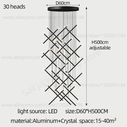 Purilite Select Nordic Style Staircase Pendant Lamp