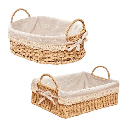 Purilite Select Handwoven Woven Storage Basket with Handles