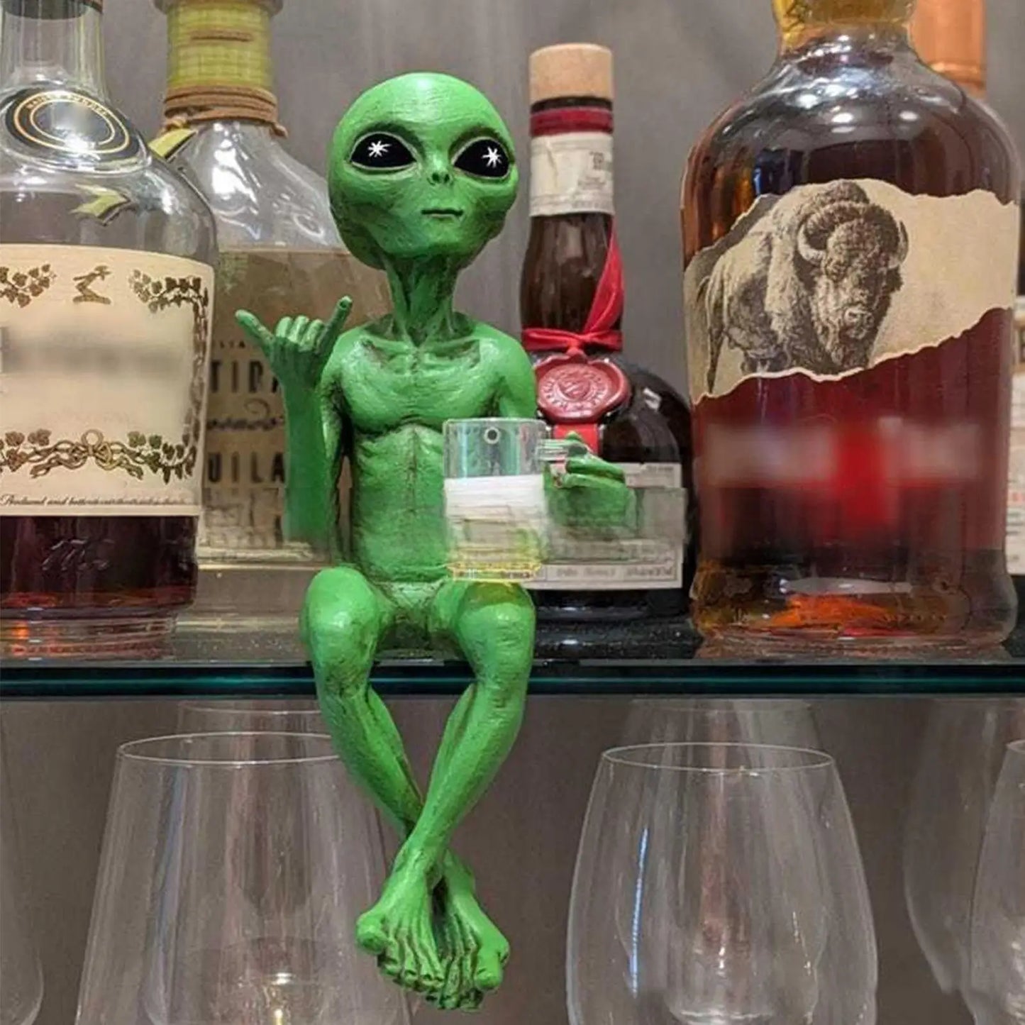 Purilite Select Beer Drinking Alien Statue