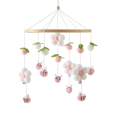 Purilite Select Wooden Baby Crib Mobile | Crochet Star Hanging Bed Bell | Nursery Rattle Decoration | Newborn Comfort Toy