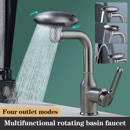 Purilite Select Upgrade Stainless Steel 360° Rotation Faucet Stream Sprayer – 4 Modes Hot & Cold Mixer Tap