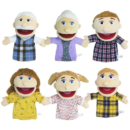 Purilite Select Family Plush Hand Finger Puppet Set Soft Cotton Educational Storytelling Toy for Kids and Adults (Set of 2)