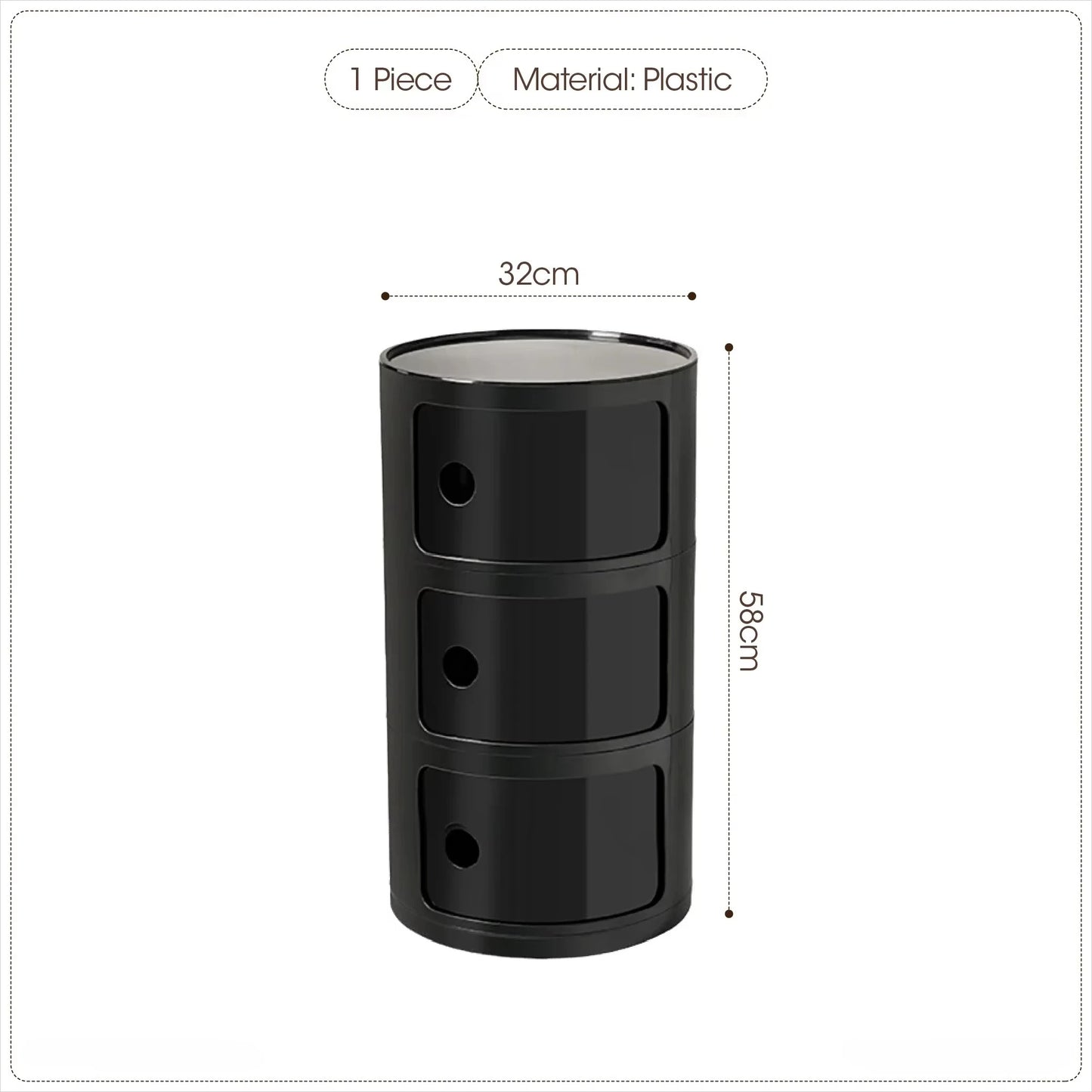 Purilite Select Nordic Net Red Bedside Cabinet