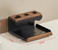 Purilite Select | Walnut Electric Toothbrush Holder | Bathroom Vanity Tooth Cup & Organizer