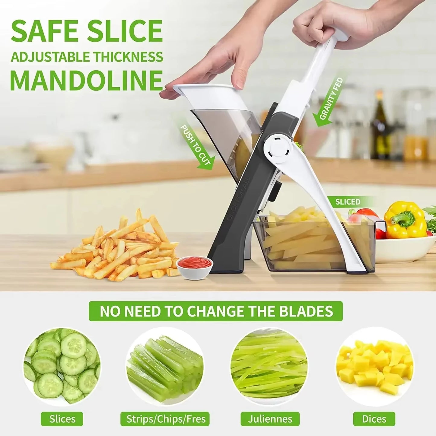 Purilite Select 5-in-1 Multifunction Vegetable Cutter Grater Slicer and Dicer Kitchen Food Preparation Tool