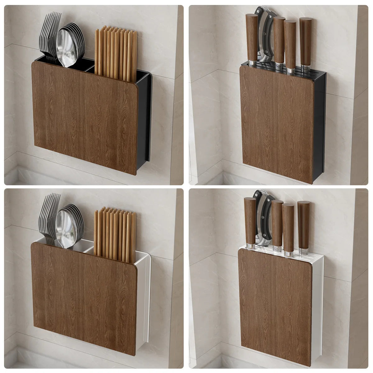 Purilite Select Walnut Kitchen Knife Holder