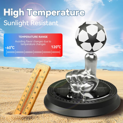 Purilite Select Solar Finger Football Car Perfume Air Freshener – Innovative Solar Spinning Aroma Diffuser