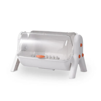 Purilite Select Covered Drain Dish Rack | Multi-Purpose Kitchen Storage Organizer with Lid