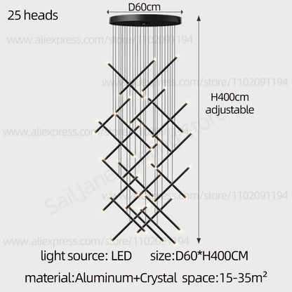 Purilite Select Nordic Style Staircase Pendant Lamp