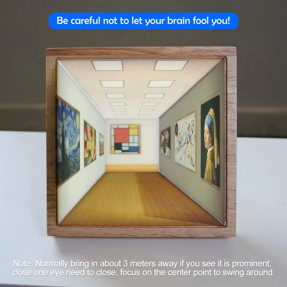 Purilite Select 3D Visual Naked Eye Night Light – Optical Art Wall Lamp with 3 Colors