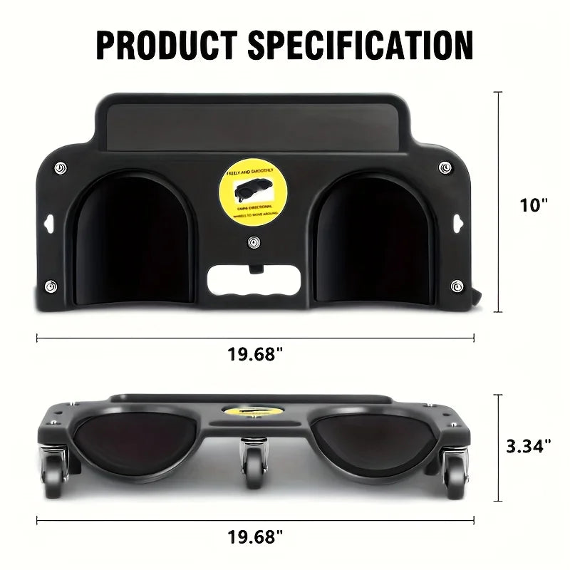 Purilite Select Rolling Knee Pad Platform | Wheeled Knee Support with Built-In Tool Tray | Heavy Duty Kneeling Cart for Workshop & Home