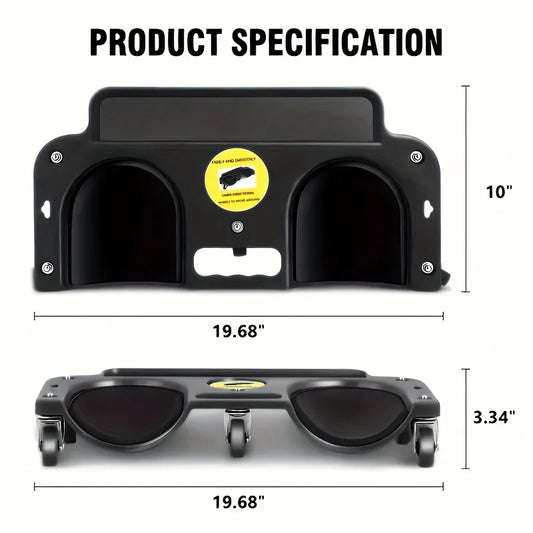 Purilite Select Rolling Knee Pad Platform | Wheeled Knee Support with Built-In Tool Tray | Heavy Duty Kneeling Cart for Workshop & Home