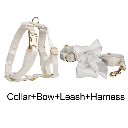 Purilite Select Custom Design Dog Collar, Leash, Harness & Bow Set