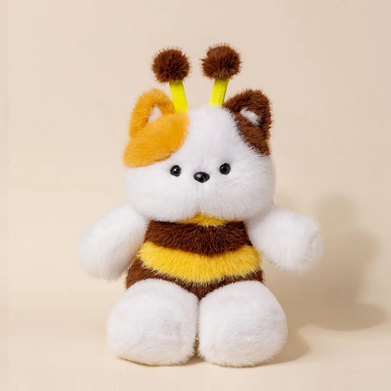 Purilite Select Fluffy Sitting Cattle Plush Toy Soft Stuffed Animal Doll Cozy PP Cotton Companion Gift for Kids & Home Decor