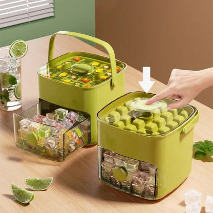 Purilite Select 48-Grid Reusable Ice Cube Tray with Easy Release Design Refrigerator Ice Maker Mold
