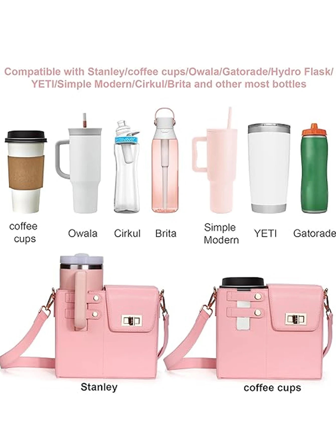Purilite Select Crossbody Water Bottle Bag | Portable Shoulder Water Cup Protection Pouch | Outdoor Travel Storage Bag
