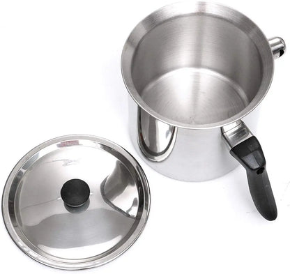 Purilite Select Stainless Steel Double-Wall Milk Pot with Whistle