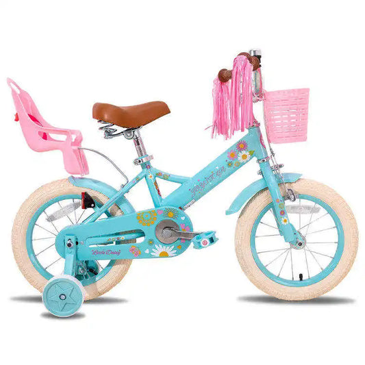 New design flower style 12" 14" 16" baby girls kids bike bicycle with doll seat for 4 5 6 7 years old