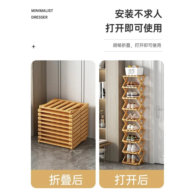Purilite Select Narrow Wooden Shoe Rack