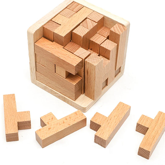 Purilite Select Wooden 3D Luban Lock Puzzle