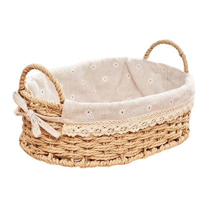 Purilite Select Handwoven Woven Storage Basket with Handles