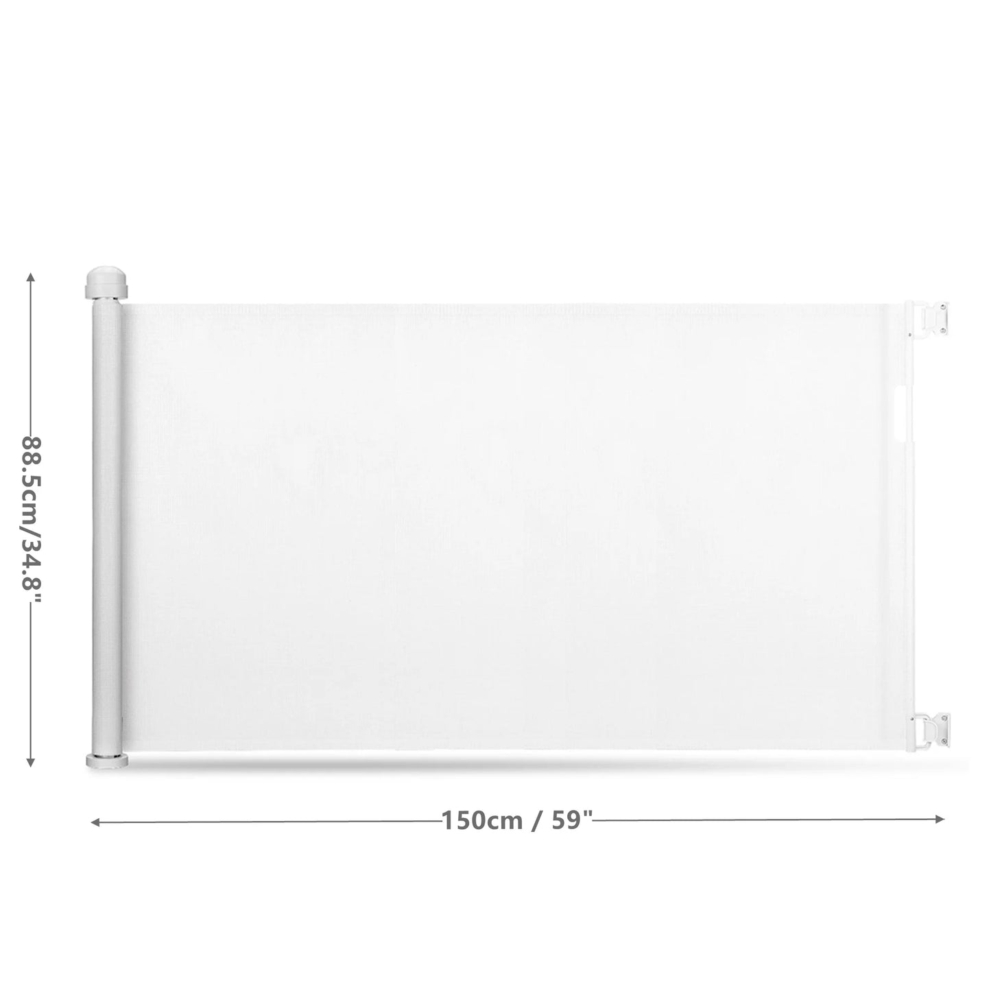 Purilite Select Retractable Baby Gate | 33" Tall x 70.8" Wide Mesh Safety Gate | Child & Pet Safety Barrier for Stairs and Doorways