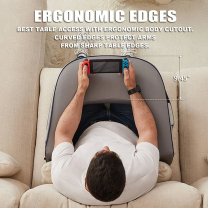 Purilite Select Gaming Pillow for Lap | Reading Pillow for Bed | Memory Foam Bed Rest Pillow for Reading, Working, Playing Games